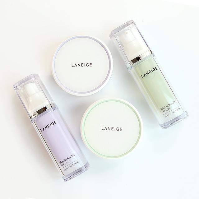 兰芝绿隔离和紫隔离的区别,兰芝雪纱紫隔离真假鉴别图