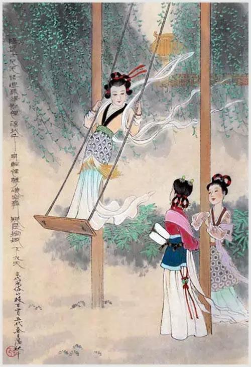 100首诗词100张风俗图太美了,100幅中国古风俗画