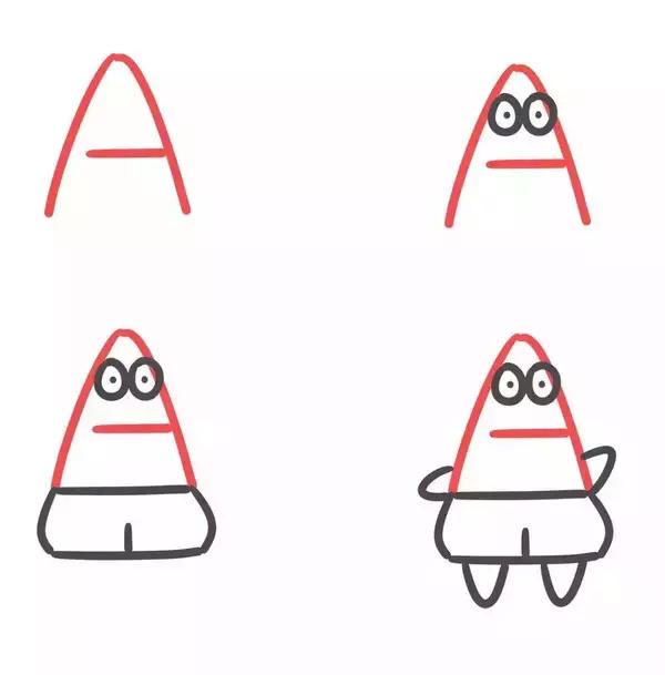 字母动物简笔画,字母变动物简笔画