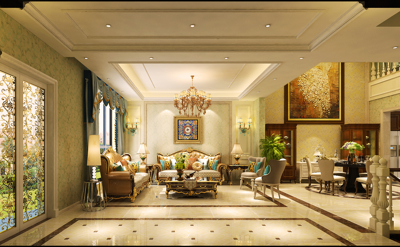 自带家庭影院的欧式别墅,400㎡尽显奢华大气,开启你的浪漫生活