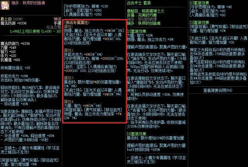 dnf神话装备汉化,dnf神话装备分解后有什么