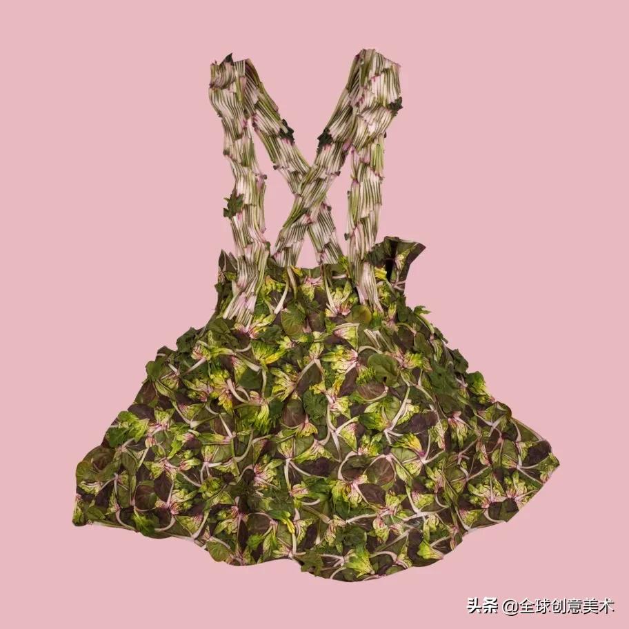 水果蔬菜礼服,瓜果蔬菜制作服装