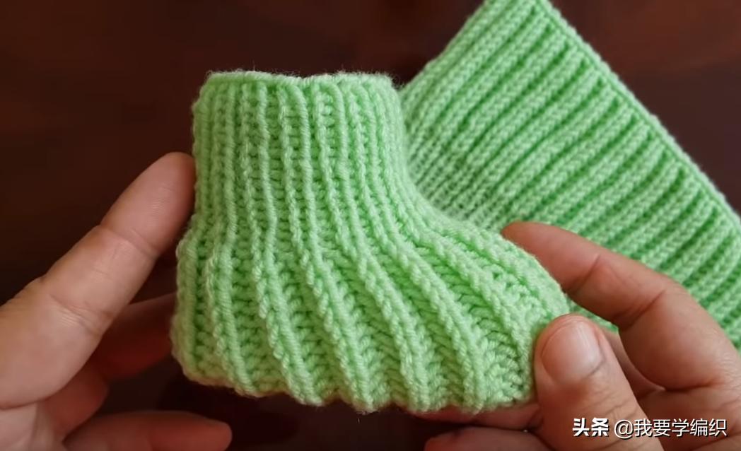 一岁的宝宝织多少针,0-6个月宝宝鞋织法单鞋