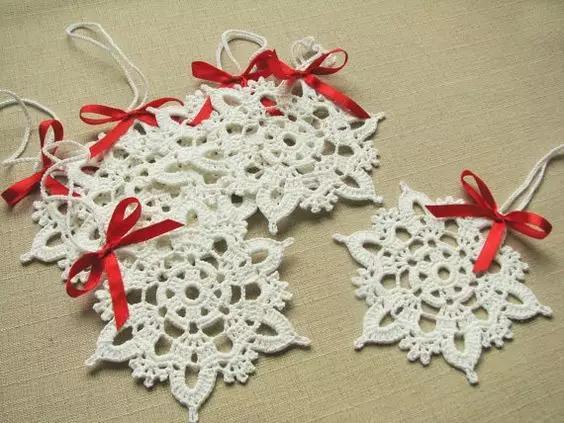 简单手工钩织雪花,钩编高清雪花图解教程