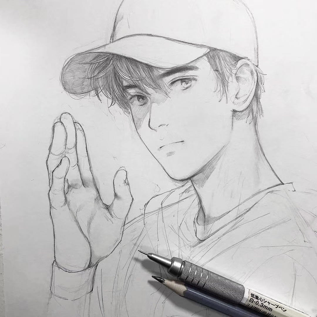 绘画素材铅笔风景图片,绘画素材人物铅笔画