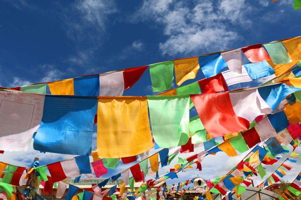 藏区的经幡,藏西秘境藏文