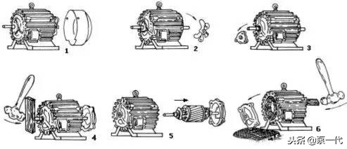 三相异步电机轴承拆卸视频,三相异步电动机拆卸教程