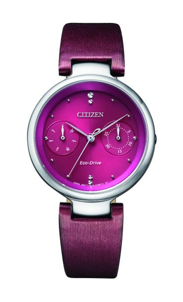 西铁城潮流电波女士腕表,西铁城月相光动能电波手表