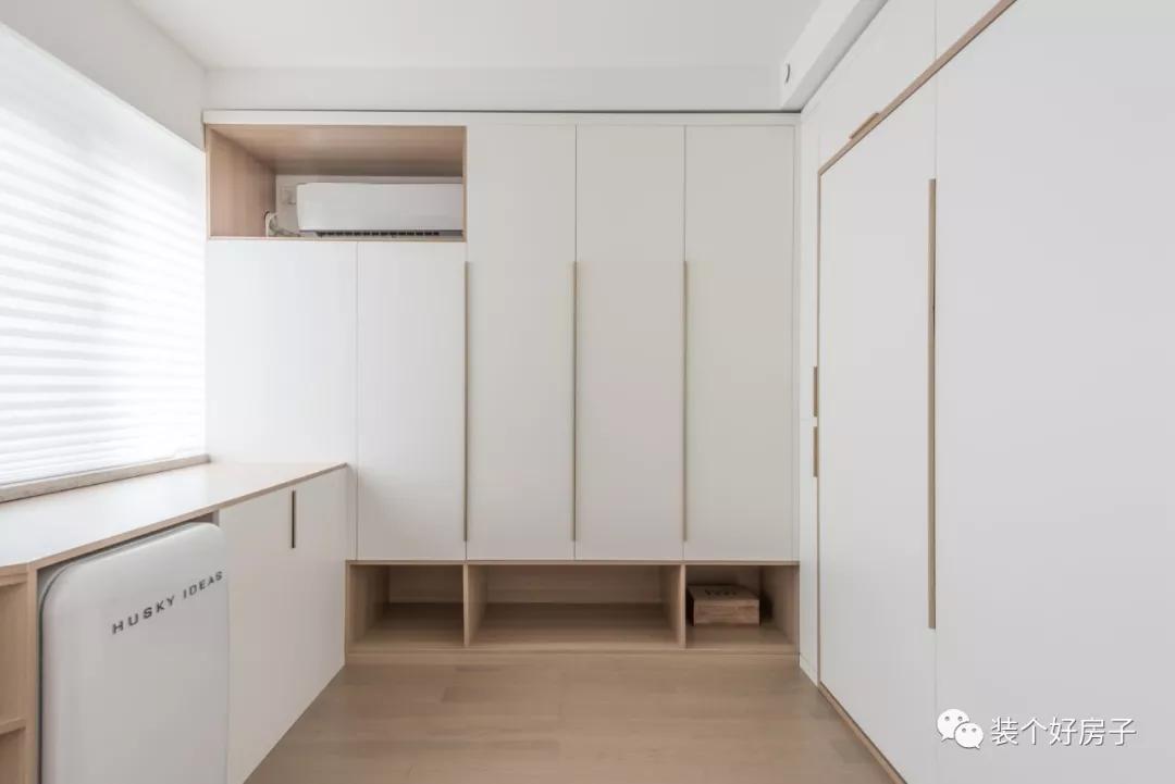 多功能开放式书房柜子,120平家庭隐藏式书房设计