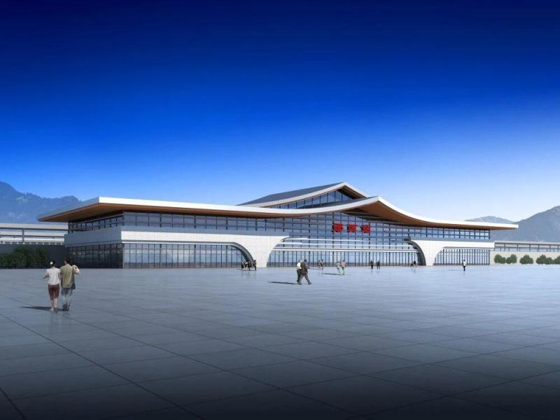 西十高铁郧西站进展效果图,西十高铁开工建设