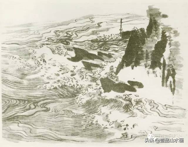 陆俨少画水视频,陆俨少画水