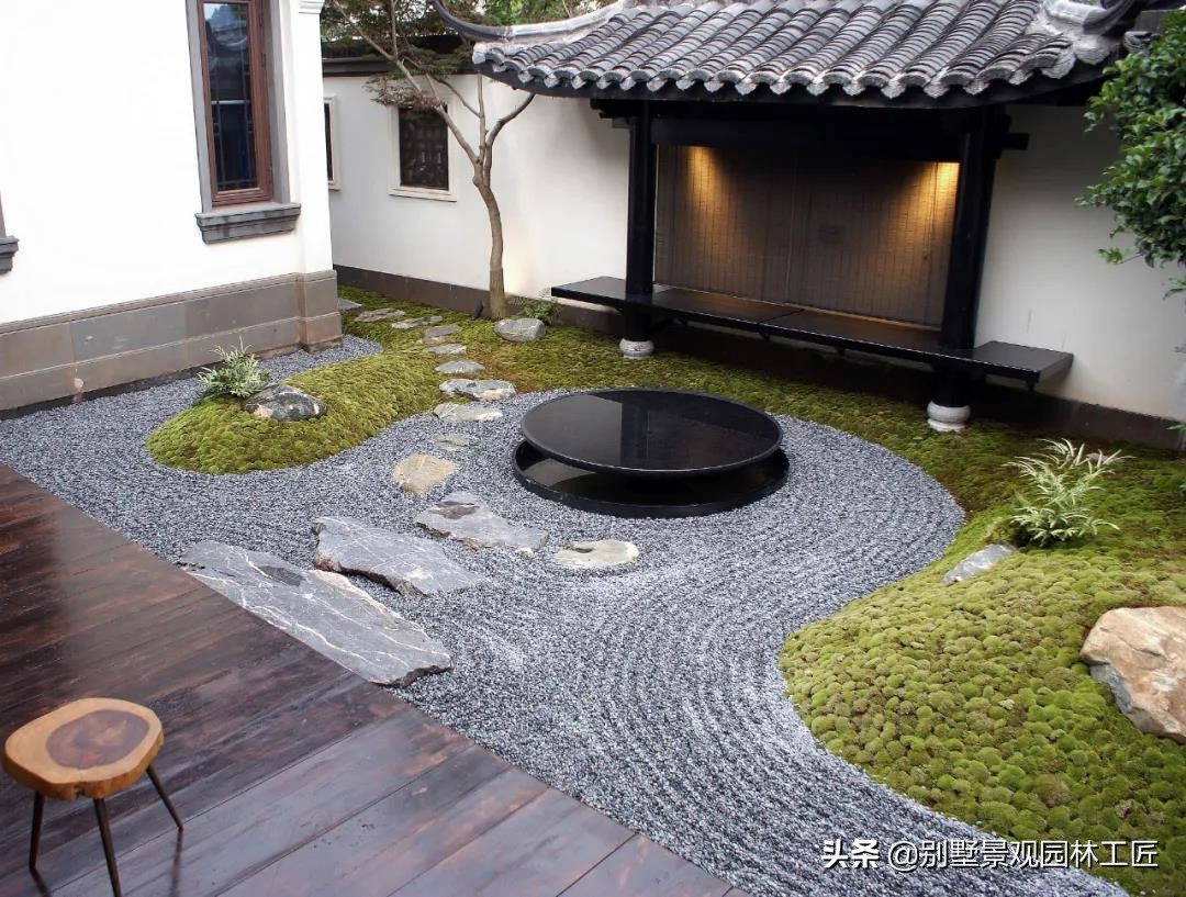 松江区禅意日式庭院设计,日式禅意园林小景观