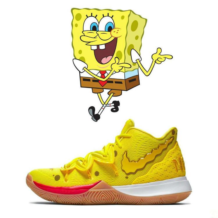 kyrie5海绵宝宝细节,kyrie5新配色海绵宝宝