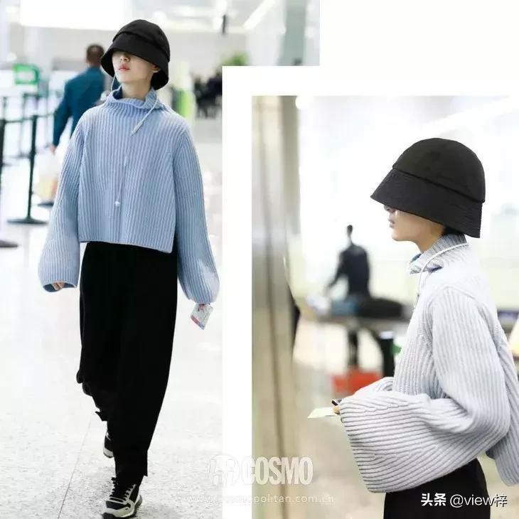 刘雯同款羊毛衫穿搭,初恋风的毛衣