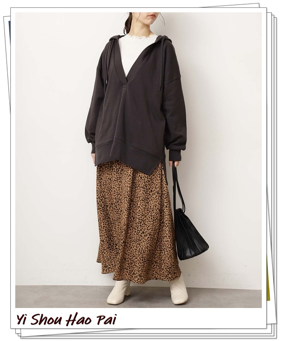 新款豹纹半身裙的搭配,豹纹半身裙穿搭春