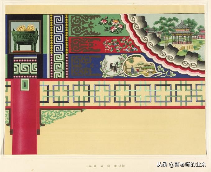 古建筑装饰彩画图片大全,古建彩画图案大全