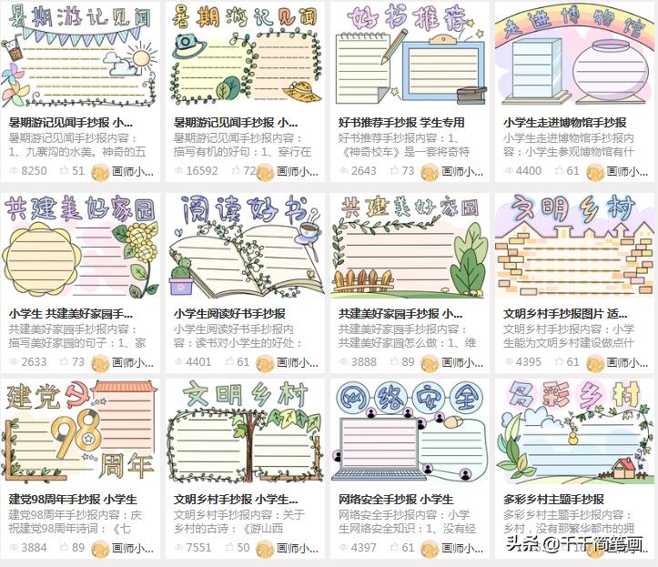 假期计划手抄报越简单越好,假期数学手抄报模板