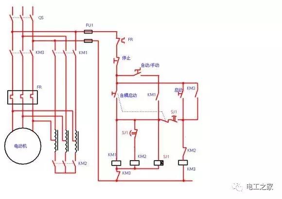 接触器点动正反转控制电路图,交流接触器控制不间断电路