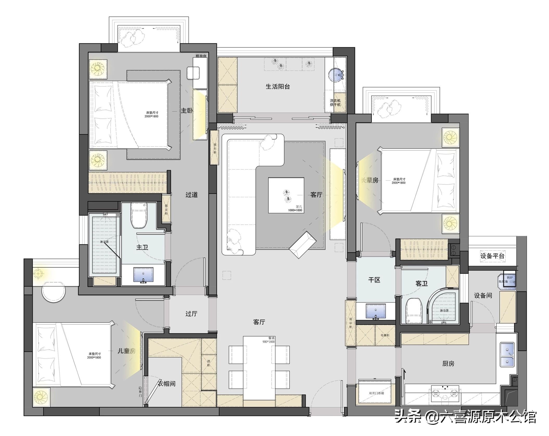 别具风格的现代美宅,190平新中式轻奢风格实景