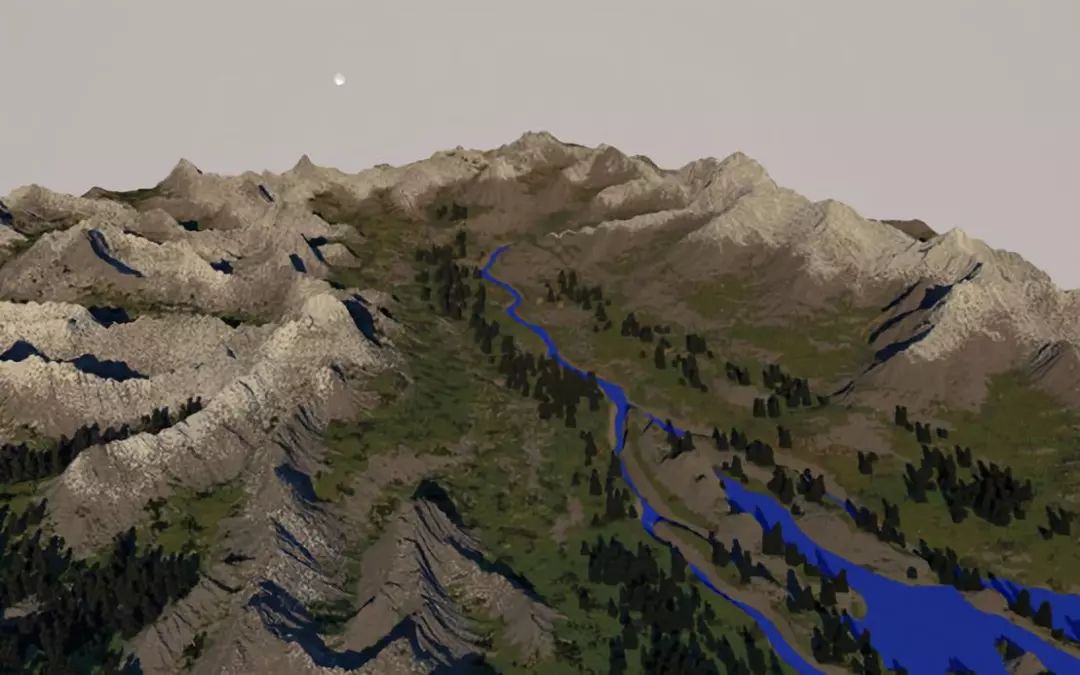 《我的世界》创世神造物现场用方块造弯曲地形技术力惊人