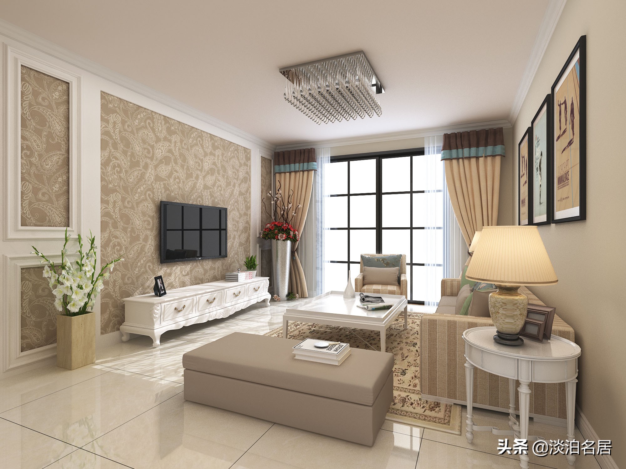 复古美式背景墙石膏线预算,石膏线背景墙如何做才能有层次