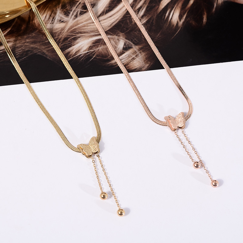 项链轻奢小众高级感锁骨金,时尚锁骨链高级感项链毛衣链