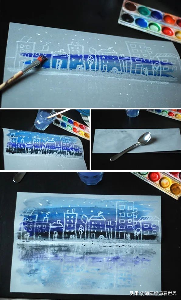 蜡笔油画棒画法,超简单的油画蜡笔素材教程