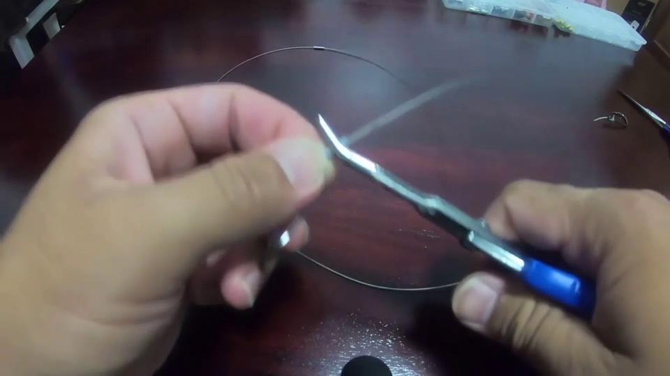 金属线绑钩的正确方法,特硬线绑钩方法