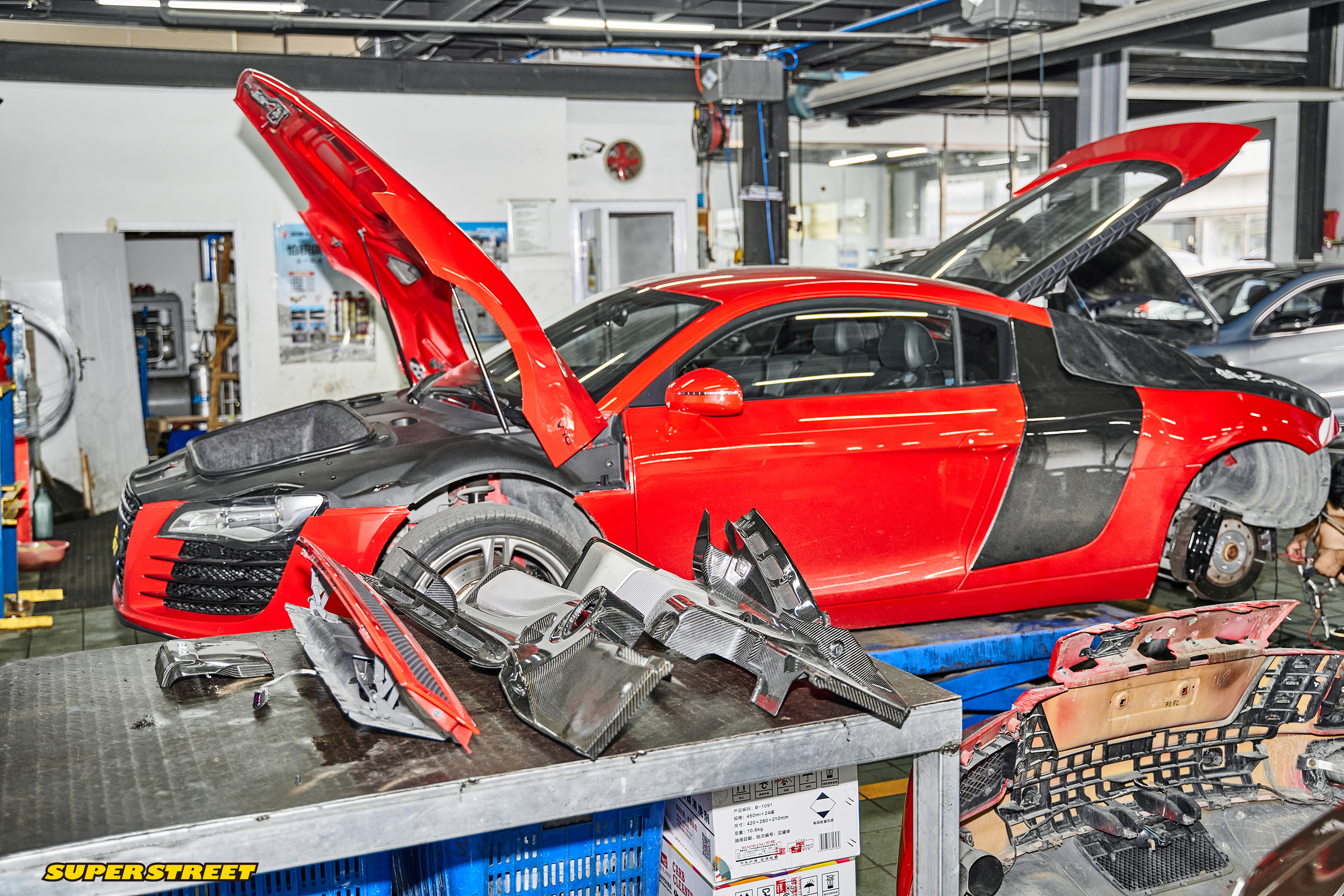 奥迪r8改装最佳效果,奥迪r8改全段排气声浪