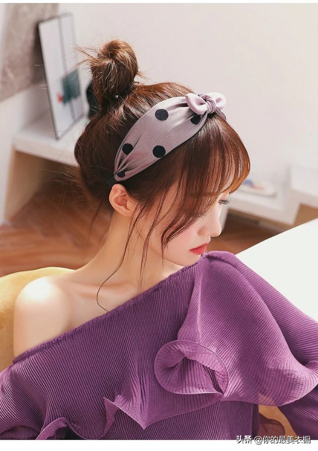 夏季时尚发带,夏季清新碎花发带