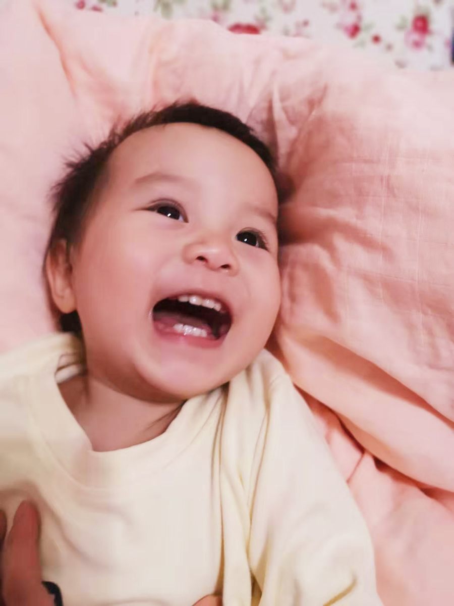 家有爱出汗的宝宝,造作双层纱织四件套透气+舒适,安睡整晚