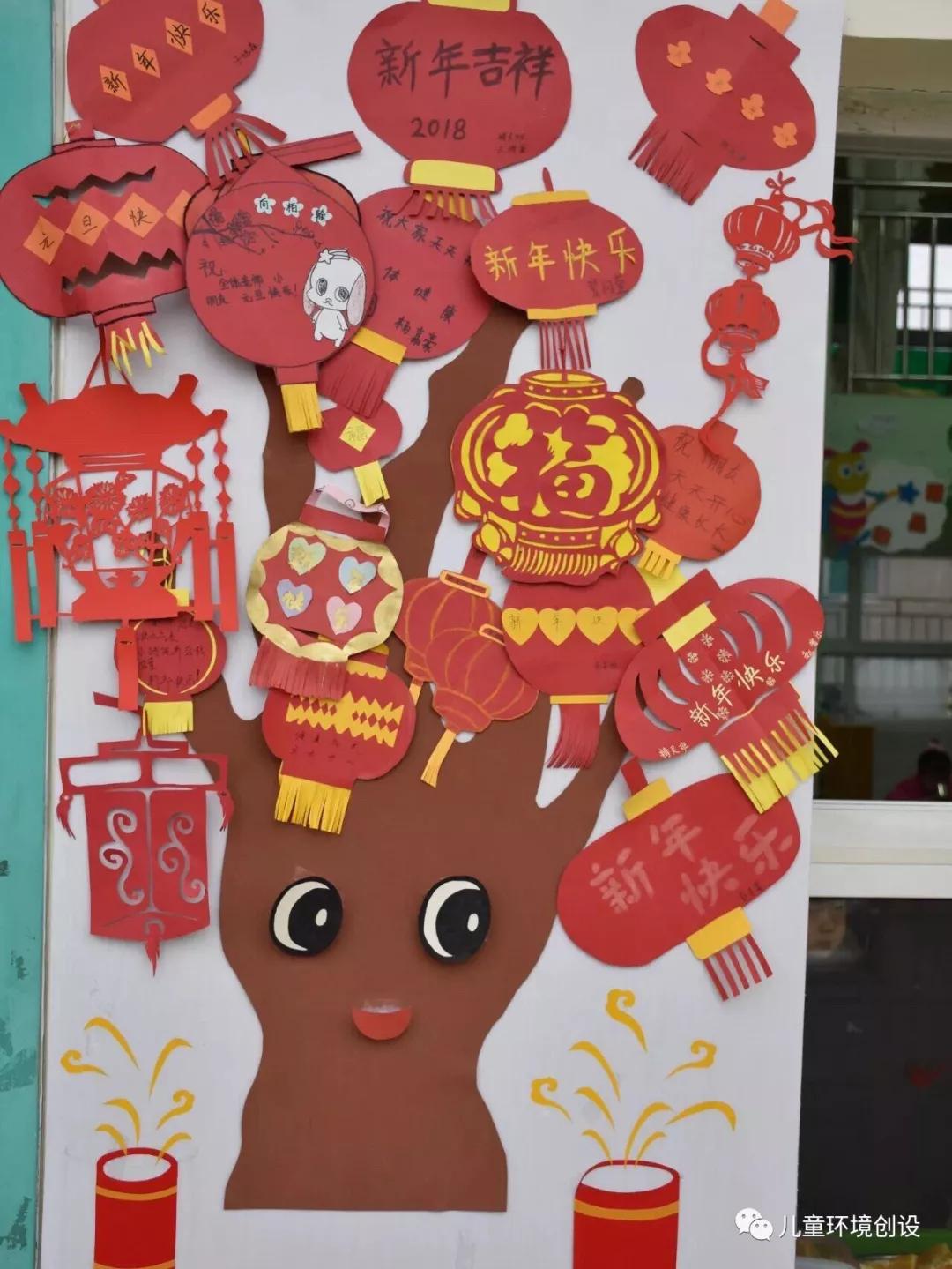 幼儿园新年环创参考,幼儿园新年教室环创