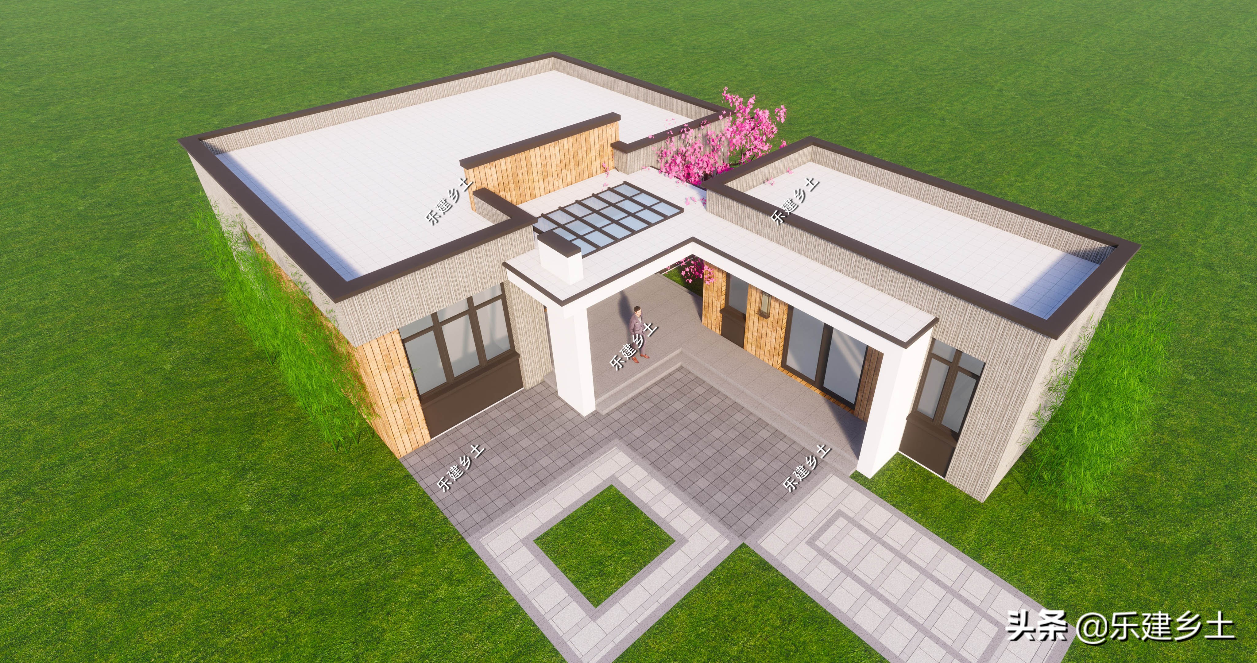 河间市两层新中式别墅,河间1000万别墅