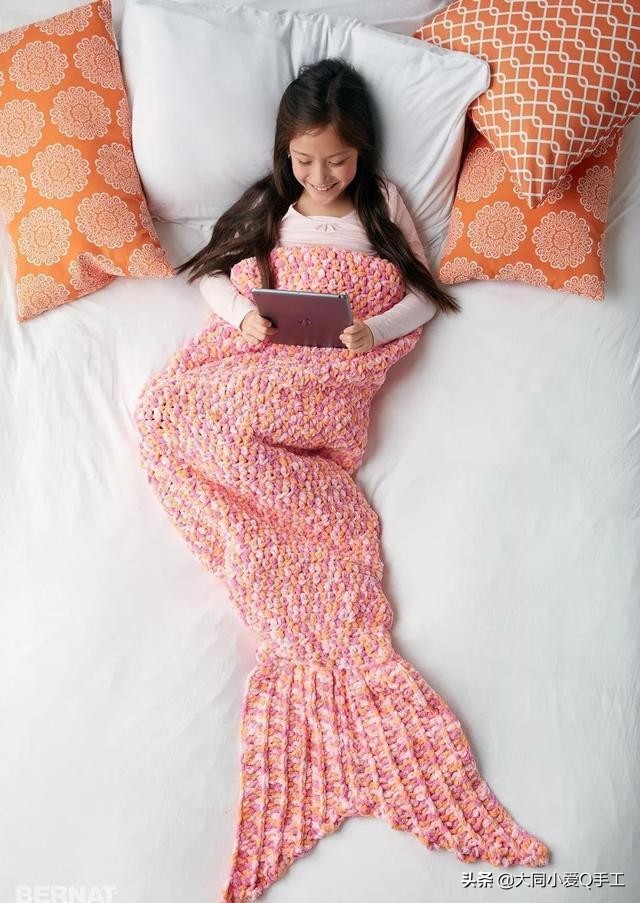 美人鱼睡袋钩编,钩织睡袋