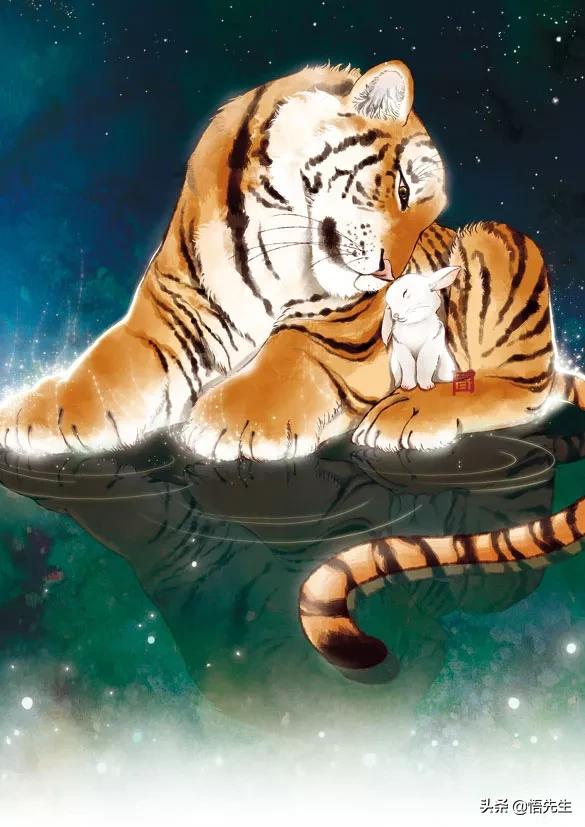 十二生肖接班图诗配画,又萌又暖,你喜欢自己的属相吗?