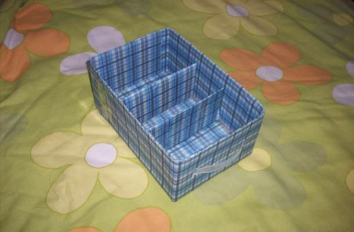 旧物改造用纸箱改造成收纳盒,牛奶盒废物改造玩具收纳盒