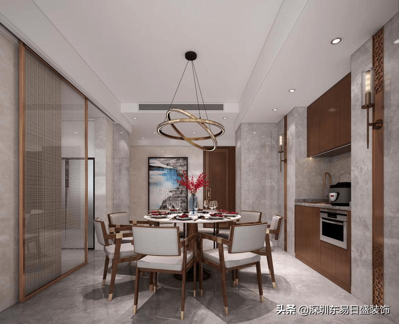 龙园220平装修效果图,龙园中式装修