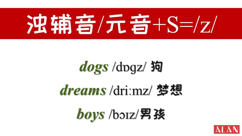 口语公式,口语单词的s和z都是读s吗