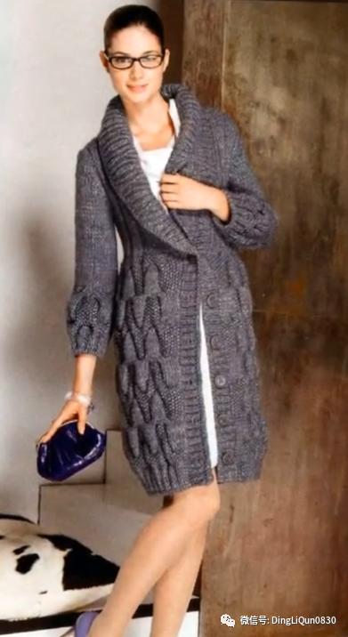 春秋针织女装长款开衫外套,加肥加大针织开衫外套长款