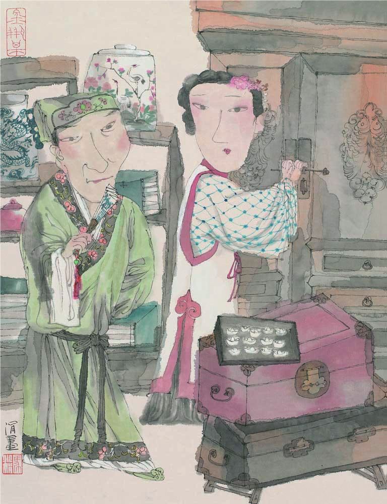 这里有你没看到过的《*瓶金**梅》插画