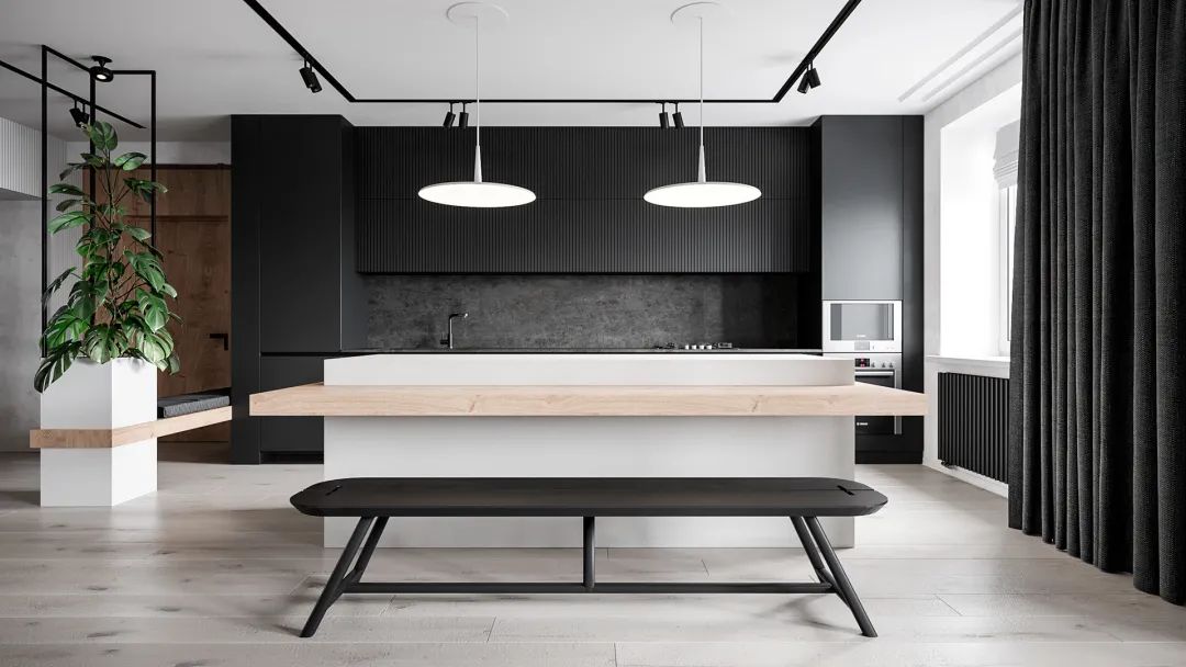 现代简约风格高级感植物,黑白灰现代简约风格绿植搭配