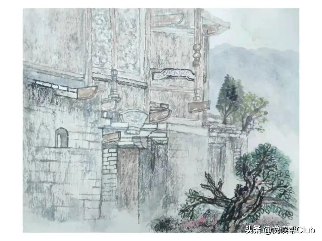 画家笔下的偏岩古镇,一位画家笔下的美丽乡愁