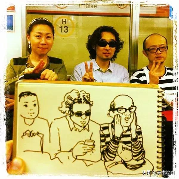 速写简单手绘稿,别人的速写本