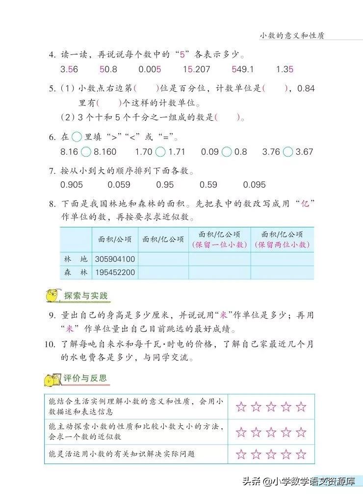 苏教版五年级上册数学电子课本,苏教版数学五年级上册目录