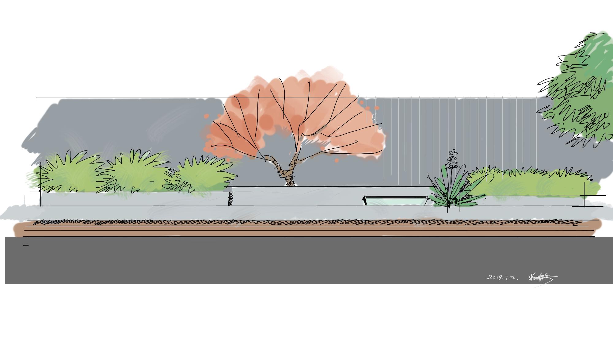 水泥地庭院花园,水泥的花园与森系的庭院有多新颖