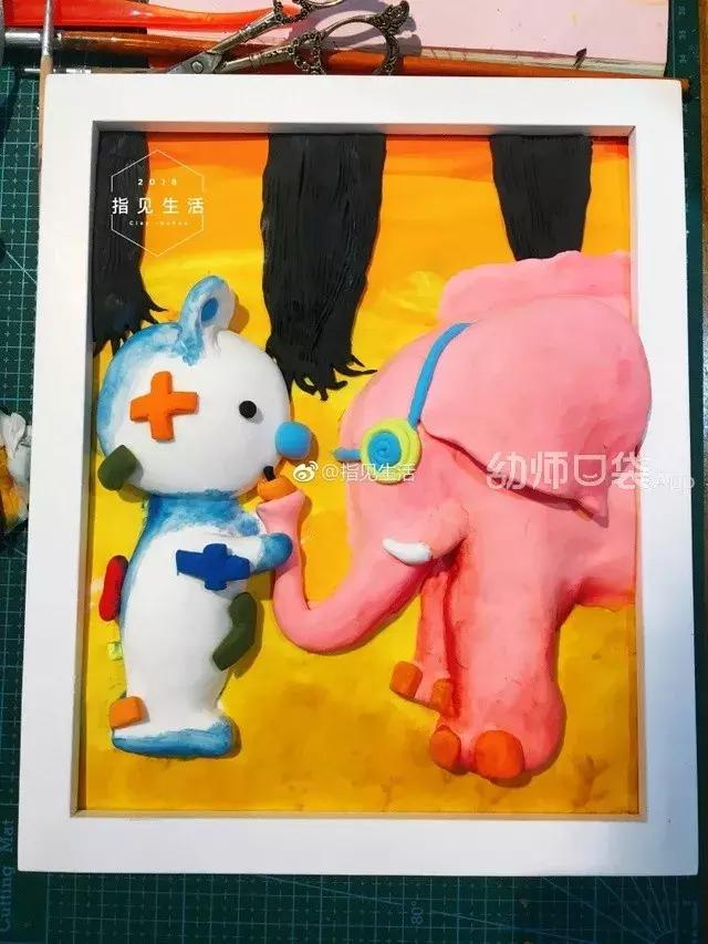 超轻粘土手工作品创意画汽车,航空航天手工超轻粘土创意作品