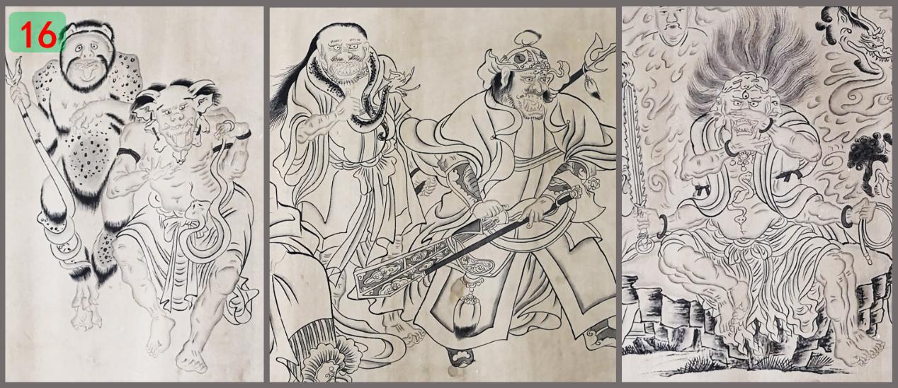 简析吴道子的白描作品送子天王图,吴道子李公麟白描相同之处