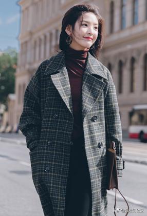 最新款秋冬加厚千鸟格大衣，25-30岁百搭显气质，变身最靓的妞