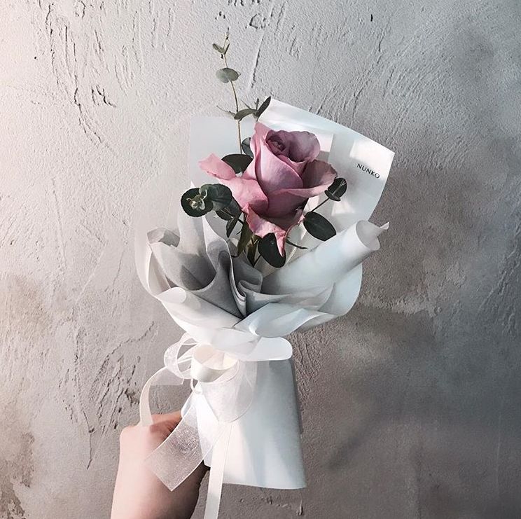 单支花束图片送女朋友,单支玫瑰花束怎么包装赶紧学起来