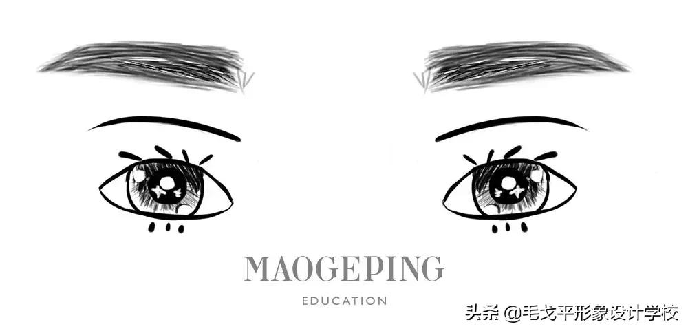 大脸小眼睛眉毛画法,大脸小眼睛化妆教程